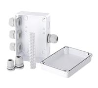 Boîte de jonction électrique résistante aux intempéries - Boîtier de projet étanche pour installation électrique - Couvercle à clapet anti-poussière pour cave, jardin, balcon, terrasse, caméras de