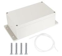 Boîte de jonction électronique, boîte de dérivation étanche IP65, boîte de distribution murale, boîte de projet électronique, boîte de connexion, avec oreilles (gris-blanc avec oreilles, 200x120x75mm)