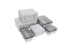 Boîte de jonction électronique en plastique, couvercle ABS gris/transparent, étanche IP66 for l'extérieur, boîtier électronique, boîte étanche for l'extérieur(110x110x75mm,Transparent Cover)
