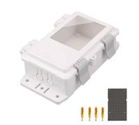 Boite de Jonction en Plastique ABS, Coffret Electrique Etanche, Boîtier Électronique DIY, Loquet, Hublot de Visualisation pour PC avec Plaque de Montage et Support Mural(9x18x5.4cm/3.5x7x2.1in)