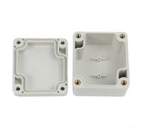 Boîte de jonction en plastique ABS étanche IP67 avec vis, boîtier de commande d'instruments gris pour connecteur de fil extérieur et circuit de bornier (63 x 58 x 35 mm)