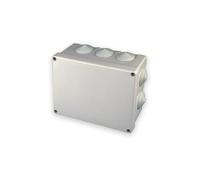 Boîte de jonction en surface 230 x 180 x 85 mm, robuste et polyvalent, idéale pour les installations électriques et les distributions dans des espaces limités.