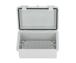 Boîte de Jonction étanche avec Plaque de Montage Couvercle Gris à Charnière Résistant aux Intempéries pour Bricolage