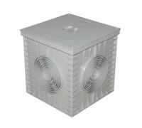 Boîte de jonction étanche extérieur pour câbles électriques puits de terre électrique coffret électrique pour extérieur boîtier étanche enterrée plastique regard cable enterrée (400x400x400mm)