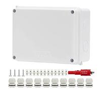 Boîte de jonction étanche IP65 en saillie - Boîte de distribution : Aicharynic - Boîte de raccordement électrique ABS - Boîte de raccordement électrique 15 x 11 x 7 cm - Pour Ø 6-12 mm