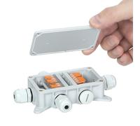 Boîte de jonction étanche IP65 pour écrous à levier WAGO 221, boîtier électrique extérieur avec presse-étoupes, boîte de connexion de fils universelle pour jardin, éclairage, automobile (connecteurs