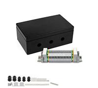 Boîte de jonction étanche IP66 - DEANKEJI 2 en 3 sorties - Noir - UK2.5B - Bornes avec rails DIN pour sceller l'extérieur de l'armoire de commande