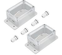 Boîte de jonction étanche IP66 en ABS résistant aux intempéries avec couvercle en polycarbonate transparent (132,2 x 68,7 x 50,1 mm) de SagaSave