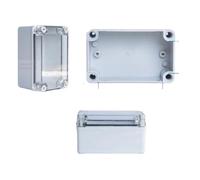 Boîte de jonction étanche IP67, boîte électrique extérieure, couvercle transparent, boîte scellée en plastique ABS, boîte étanche for instruments(130x80x70mm)