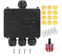 Boîte de Jonction étanche IP68, Boite de Derivation Etanche Exterieur,avec Tournevis， Boîtier de Connecteur de Câble Connexions pour Câble Ø4mm-12mm (4 Voies)