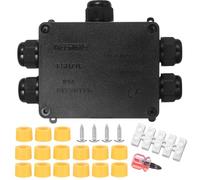 Boîte de Jonction étanche IP68, Boite de Derivation Etanche Exterieur,avec Tournevis， Boîtier de Connecteur de Câble Connexions pour Câble Ø4mm-12mm (5 Voies-B)