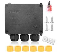 Boîte de Jonction étanche IP68, Boite de Derivation Etanche Exterieur,avec Tournevis， Boîtier de Connecteur de Câble Connexions pour Câble Ø4mm-12mm (3 Voies)