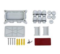 Boîte de jonction étanche IP68 compatible avec WAGO 221-412/413/415, entrée de câble à 6 voies pour connexions électriques extérieures (blanc)