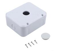Boîte de jonction étanche pour caméras de sécurité - Boîtier ABS résistant aux chocs - Protection des câbles - Boîte de distribution en saillie - Pour jardin - Blanc - 105 x 48 x 115 mm
