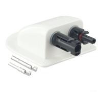 Boîte de jonction étanche pour panneau solaire avec points à double trou pour montage sur toit de camping-car et systèmes d'énergie hors réseau (FSH1 (FSH2 (blanc))