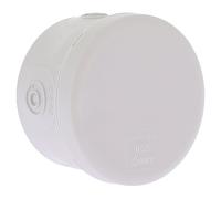 Boîte de jonction étanche ronde 4 entrées Eur'ohm avec découpes, 5 pièces, 67mm x 45mm x 67mm