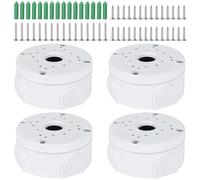 Boîte de jonction étanche Vaileal - Lot de 4 - Blanc - Polypropylène - Résistant à l'eau - Inclut 4 boîtes de jonction et 1 manuel d'installation