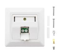 Boîte de Jonction Fibre Optique Murale 1x Duplex LC-APC, Adaptateur Mural FTTH avec Connecteurs LC/APC, Montage en Saillie ou Encastré, Prise LAN Fibre Blanche