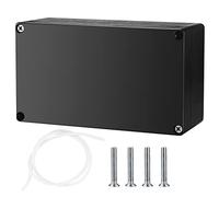 Boîte de jonction pour électronique, boîte de dérivation étanche IP65, boîte de distribution murale, boîte de projet électronique, boîte de connexion, sans oreilles (noir sans oreilles, 158x90x60mm)