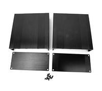 Boite De Jonction Rail DIN, Coffret Aluminium Refroidissant, 300mm Noir - Dissipation Thermique Optimale, Montage Personnalisé, Idéale Projets DIY (150 mm lang)