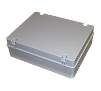 Boîte de jonction résistante aux intempéries IP56, fermeture étanche, parois lisses, 380 mm x 300 mm x 120 mm