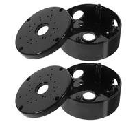 Boîte de Jonction Ronde Noire 2 Pièces en Plastique Étanche