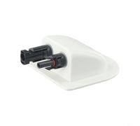 Boîte de jonction solaire en ABS étanche pour entrée de câble de panneau solaire, double presse-étoupe de 2 à 6 mm², passe de terrasse de toit résistante aux intempéries, blanc (1 pièce)