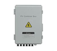 Boîte de jonction solaire PV à 6 cordes avec parafoudre et disjoncteur, 550 V 63 A IP65 étanche pour réseau de panneaux de grille, camping-car, boîtier ABS avec serrure et