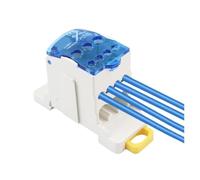 Boîte de jonction unipolaire UKK80A, 1 pièce, boîte de jonction 80A dans plusieurs sorties, connecteur électrique de fil d'alimentation UKK80, bornier Rail Din