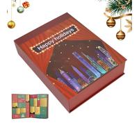 Boîte de l'Avent vide pour Noël Calendrier de l'Avent 12 jours compte à | Boîte de l'Avent vide à remplir Pour adultes maison appartement petits cadeaux de Noël et