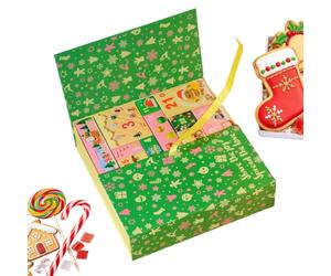Boîte de l'Avent vide pour Noël Calendrier de l'Avent 24 jours vide DIY | Boîtes À Cookies Pour Les Fêtes pour organisateurs femmes hommes parents familles réunions chez soi fêtes à