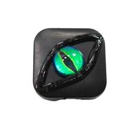 Boîte de lentilles de contact œil du diable - Trousse de lentilles de contact portable pour les yeux de voyage, étui de contact de voyage, boîte de rangement - Kit de couleur sans boîte d'Halloween,