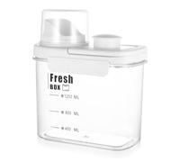Boîte de lessive pour adoucissant, 1200 ml, distributeur de lessive hermétique, distributeur de poudre à laver, récipient pour poudre à laver, boîte de rangement