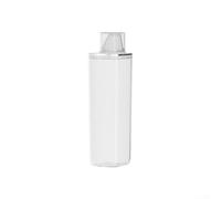 Boîte de lessive transparente scellée avec échelle de mesure graduée et design de refusion, parfaite pour organiser et distribuer efficacement plusieurs produits de lessive (0,6 l)