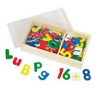 Boîte de lettres et chiffres aimantés 89 pièces - GOKI Multicolore G