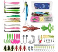 Boite de Leurre de Peche, Kit de Peche, 83PCS Kit peches, D'appâts de pêche Portable avec Boîte, Convient à Tous Les Poissons, Convient à l'eau Douce et à l'eau Salée