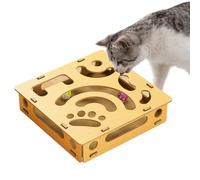 Boîte de lime à ongles pour chat - Jouet interactif avec 4 balles de sonnette - Lime à griffes pour chats - Pour animaux domestiques tels que chatons, chiots, lapins, jeux d'intérieur et d'emploi