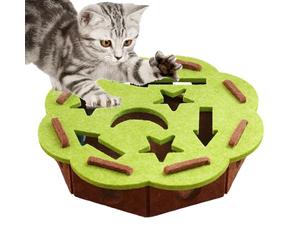 Boîte De Lime À Ongles pour Chat | Pierre à Griffes Interactive avec 2 Billes Clochettes,Puzzle à Griffes pour Chat,pour Soin des Chats d'Intérieur Canapé Coin Tapis