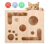 Boîte de limes à ongles pour chat avec boule de verre à clochette à l'intérieur. Cadeau pour un chat qui déteste quand ses ongles sont coupés. Boîte d'enrichissement de puzzle à gratter pour chaton