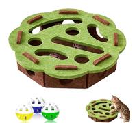 Boîte de limes à ongles pour chat, boîte à puzzle interactive à gratter avec 3 boules cloches, jouet labyrinthe en feutre doux pour chats d'intérieur, soin des griffes et jeu personnel, activité