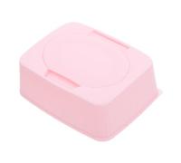 Boîte de Lingettes à Clapet, 1 Pièce, Rose, en PP pour Garçon Fille | Distribution D'une Seule Main, Couvercle Anti-poussière, pour Change et Voyage, Format Compact