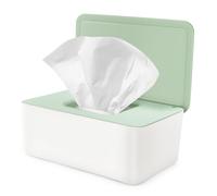 Boîte de Lingettes Humides, Boîte à Lingettes Distributeur pour Bébé, Boîte pour Papier Toilette Humide avec Couvercle pour Bebe, Cuisine, Salon, WC, Voiture (Vert)