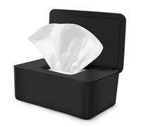 Boîte de Lingettes Humides, Boîte à Lingettes Distributeur pour Bébé, Boîte pour Papier Toilette Humide, Boîte de Lingettes Humides avec Couvercle pour Bebe, Cuisine, Salon, WC, Voiture, Noir