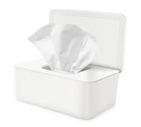 Boîte de Lingettes Humides, Boîte à Lingettes Distributeur pour Bébé, Boîte pour Papier Toilette Humide avec Couvercle pour Bebe, Cuisine, Salon, WC, Voiture (Beige)