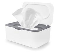 Boîte de Lingettes Humides, Boîte à Lingettes Distributeur pour Bébé, Boîte pour Papier Toilette Humide avec Couvercle pour Bebe, Cuisine, Salon, WC, Voiture (Blanc cassé)