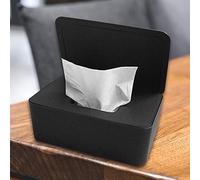 Boîte de lingettes humides, boîte pour lingettes humides, boîte pour bébé, avec joint en caoutchouc, design scellé, étanche à la poussière, protection efficace du papier toilette humide, pour la maison et le bureau (noir-01)