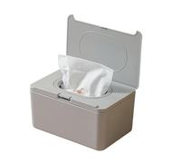 Boîte de lingettes humides, Distributeur de lingettes multifonctions for bébé, rechargeable, à une touche, multicolore, 19 x 10 x 13 cm(Grijs)