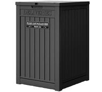Boîte de livraison en résine de 48 gallons pour l'extérieur, boîte de rangement avec verrouillage sécurisé, grande boîte d'extérieur en résine à double paroi et boîte de terrasse étanche