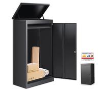 Boîte de livraison express pour l'extérieur, très grande boîte de dépôt de colis avec serrure en acier automobile, boîte antivol étanche pour la maison et le travail (105 cm)
