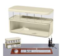 Boîte de l'organisateur de cordon - Boîte de gestion des câbles effacée, 470G Boîtes de stockage portable | Solution de tri des fils de boost de bossage, en plastique robuste en